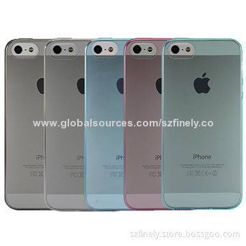 Ultra-thin TPU Cases for iPhone 5/5S, 0.5mm Thickness, Clear and Simple